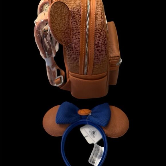 Loungefly X Mickey Mouse NBA Experience Mini Backpack Ears Walt Disney World NEW - Picture 5 of 9